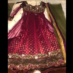 Brand New Purple Indian Lehenga Choli Dress